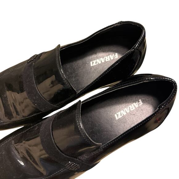 Faranzi Mens Black Patent Leather Loafer Slip-On Tuxedo Dress Shoe Size 12 - Picture 5 of 10